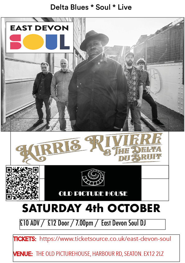 Gig poster for Blues Band Kirris Riviere and the Delta du Bruit